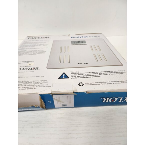 Taylor 5593FC Body Fat Body Water Scale LCD Digital Display 350 lb Capacity NEW - Picture 8 of 8